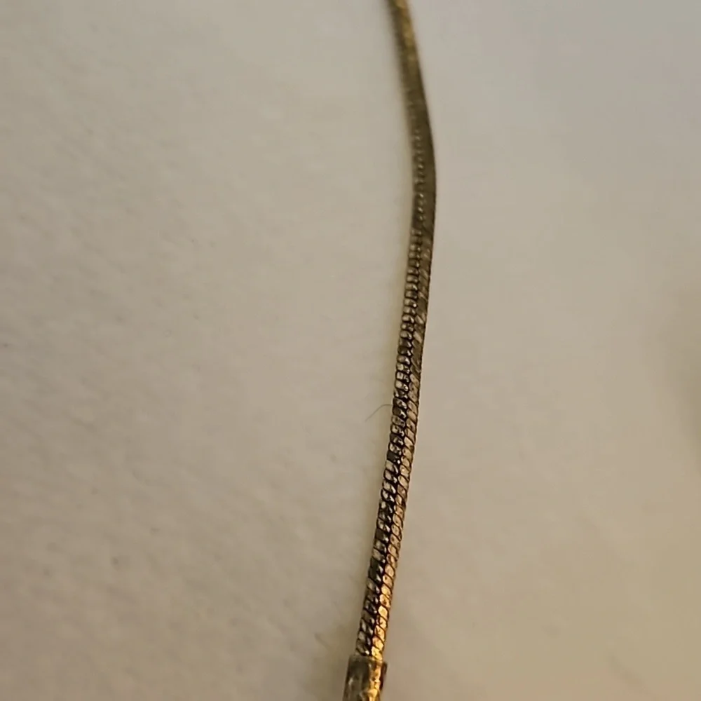 3/$30 Vintage Pink Floral Circles Snake Chain Necklace